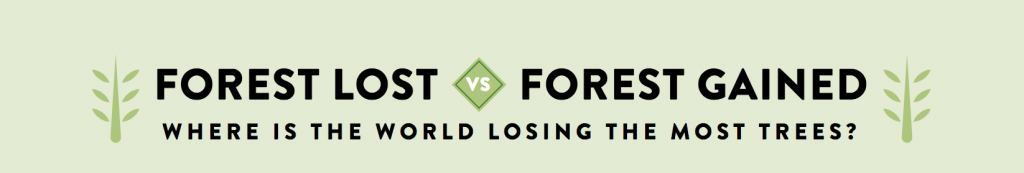 Forest lost vs. forest gained: Where is the world losing the most trees ...